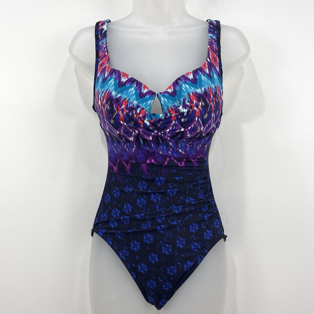 Miraclesuit One Piece Swimsuit 8 Bella Alba Escape NWOT Slimming Shaping Beach